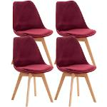 Bordeauxrote CLP Trading Stuhl-Serie aus Stoff gepolstert Breite 0-50cm, Höhe 0-50cm, Tiefe 0-50cm 4-teilig 