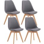 Graue CLP Trading Stuhl-Serie aus Stoff Breite 0-50cm, Höhe 0-50cm, Tiefe 0-50cm 4-teilig 