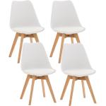 Weiße CLP Trading Konferenzstühle & Besucherstühle aus Stoff gepolstert Breite 0-50cm, Höhe 0-50cm, Tiefe 0-50cm 4-teilig 