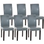 Dunkelbraune Moderne Esszimmerstühle ohne Armlehne aus Kunstleder gepolstert Breite 0-50cm, Höhe 0-50cm, Tiefe 0-50cm 6-teilig 