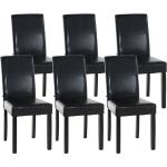 Schwarze Moderne Esszimmerstühle ohne Armlehne aus Holz gepolstert Breite 0-50cm, Tiefe 0-50cm 6-teilig 