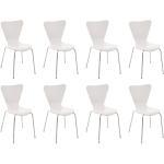 Hellbraune Moderne CLP Trading Konferenzstühle & Besucherstühle lackiert aus Eiche stapelbar Breite 0-50cm, Höhe 0-50cm, Tiefe 0-50cm 8-teilig 