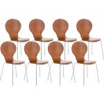 Hellbraune Moderne CLP Trading Diego Konferenzstühle & Besucherstühle aus Eiche stapelbar Breite 0-50cm, Höhe 0-50cm 8-teilig 