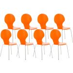 Orange Moderne Konferenzstühle & Besucherstühle aus Eiche stapelbar Breite 0-50cm, Höhe 0-50cm 8-teilig 