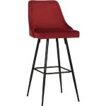Rote CLP Trading Barhocker & Barstühle aus Polyester mit Rückenlehne Breite 0-50cm, Höhe 100-150cm, Tiefe 50-100cm 