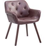 Bordeauxrote Moderne CLP Trading Stühle aus Nussbaum gepolstert Breite 0-50cm, Tiefe 0-50cm 