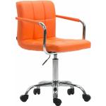 Reduzierte Orange Moderne CLP Trading Lucy Ergonomische Bürostühle & orthopädische Bürostühle  aus Kunstleder mit Armlehne 