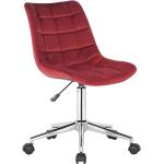 Reduzierte Rote Moderne CLP Trading Ergonomische Bürostühle & orthopädische Bürostühle  aus Samt gepolstert Breite 0-50cm, Höhe 0-50cm, Tiefe 0-50cm 