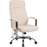 Cremefarbene CLP Trading Ergonomische Bürostühle & orthopädische Bürostühle  aus Stoff mit Massagefunktion Breite 0-50cm, Höhe 50-100cm, Tiefe 0-50cm 