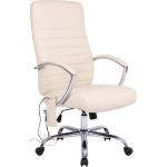 Cremefarbene Ergonomische Bürostühle & orthopädische Bürostühle  aus Stoff mit Massagefunktion Breite 50-100cm, Höhe 0-50cm, Tiefe 0-50cm 