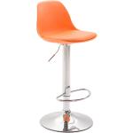 Orange Moderne CLP Trading Barhocker & Barstühle matt aus Kunststoff höhenverstellbar Breite 0-50cm, Höhe 0-50cm, Tiefe 0-50cm 