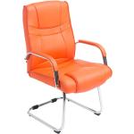 Orange Moderne CLP Trading Attila Konferenzstühle & Besucherstühle aus PU gepolstert Breite 50-100cm, Höhe 0-50cm, Tiefe 0-50cm 