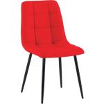 Rote Gesteppte Moderne CLP Trading Esszimmerstühle & Küchenstühle aus Stoff 