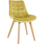 Gelbe Gesteppte Moderne CLP Trading Gartenstühle & Balkonstühle aus Holz gepolstert Breite 50-100cm, Höhe 0-50cm, Tiefe 0-50cm 