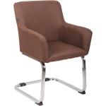 Braune Moderne CLP Trading Pucca Freischwinger Stühle aus Stoff gepolstert 
