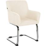Cremefarbene Moderne CLP Trading Pucca Freischwinger Stühle aus Stoff gepolstert Breite 0-50cm, Höhe 0-50cm, Tiefe 0-50cm 