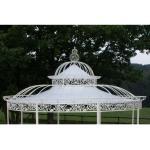 CLP Dach für Luxus Pavillon Romantik (Durchmesser: 350 oder 500 cm), Wasserdichte PVC Plane... weiß, Ø 350 cm