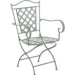 CLP Trading Gartenstühle Schmiedeeisen aus Eisen mit Armlehne 