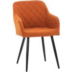Orange Moderne CLP Trading Gartenstühle Metall aus Polyrattan gepolstert 