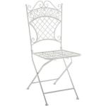Weiße CLP Trading Gartenstühle Metall aus Metall Breite 0-50cm, Höhe 50-100cm, Tiefe 0-50cm 