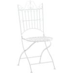 Weiße CLP Trading Gartenstühle Metall aus Metall Breite 0-50cm, Höhe 50-100cm, Tiefe 50-100cm 