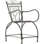 CLP Trading Gartenstühle Metall aus Metall mit Armlehne Breite 0-50cm, Höhe 50-100cm, Tiefe 50-100cm 