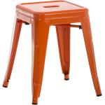 Orange Industrial CLP Trading Sitzhocker lackiert aus Metall stapelbar 