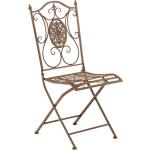 Reduzierte Braune Vintage CLP Trading Gartenstühle Schmiedeeisen aus Polyrattan Breite 0-50cm, Höhe 0-50cm, Tiefe 0-50cm 