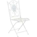 Reduzierte Weiße CLP Trading Gartenstühle Schmiedeeisen aus Polyrattan Breite 0-50cm, Höhe 0-50cm, Tiefe 0-50cm 
