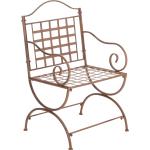 Braune Antike CLP Trading Gartenstühle Metall aus Polyrattan 