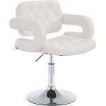 Weiße Moderne CLP Trading Dublin Lounge Sessel aus Kunstleder gepolstert Breite 50-100cm, Höhe 50-100cm, Tiefe 50-100cm 