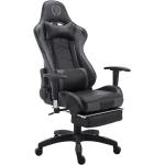 Anthrazitfarbene CLP Trading Gaming Stühle & Gaming Chairs aus Stoff höhenverstellbar 