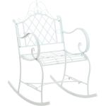 Weiße Antike CLP Trading Gartenstühle Metall aus Polyrattan mit Armlehne Breite 0-50cm, Höhe 0-50cm, Tiefe 0-50cm 