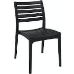 Schwarze Moderne CLP Trading Ares Gartenstühle & Balkonstühle aus Kunststoff Outdoor Breite 0-50cm, Höhe 50-100cm, Tiefe 50-100cm 
