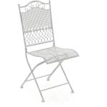 Weiße Antike CLP Trading Gartenstühle & Balkonstühle aus Eisen Höhe 0-50cm 