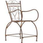 Braune Antike CLP Trading Gartenstühle & Balkonstühle aus Eisen mit Armlehne Breite 0-50cm, Höhe 0-50cm, Tiefe 0-50cm 