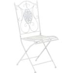 Weiße Antike CLP Trading Gartenstühle Schmiedeeisen aus Polyrattan Breite 0-50cm, Höhe 0-50cm, Tiefe 0-50cm 