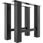 Schwarze Esstisch-Gestelle pulverbeschichtet aus Stahl Breite 0-50cm, Höhe 0-50cm, Tiefe 0-50cm 