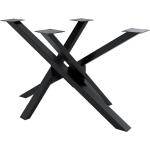 Schwarze Industrial Tischbeine & Tischfüße pulverbeschichtet aus Stahl Breite 100-150cm, Höhe 100-150cm, Tiefe 50-100cm 