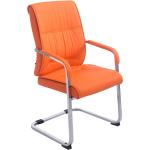 Orange Moderne CLP Trading Konferenzstühle & Besucherstühle aus Kunstleder gepolstert Breite 50-100cm, Höhe 0-50cm, Tiefe 0-50cm 