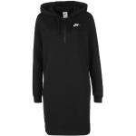 Reduzierte Schwarze Nike Sweatkleider mit Reißverschluss aus Fleece mit Kapuze für Damen Größe XS 