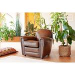 Reduzierte Dunkelbraune Industrial Pib Lounge Sessel aus Leder Breite 50-100cm, Höhe 50-100cm, Tiefe 50-100cm 