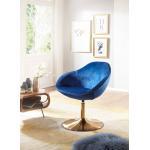 Blaue Moderne Fun-Möbel Relaxsessel aus Samt Breite 50-100cm, Höhe 50-100cm, Tiefe 50-100cm 