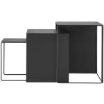 Schwarze Moderne Ferm Living Nachhaltige Rechteckige Beistelltisch Sets aus Metall Höhe 0-50cm, Tiefe 50-100cm 