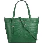 Grüne Cluty Lederhandtaschen mit Reißverschluss aus Leder mit Handyfach für Damen 