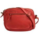 Reduzierte Rote Cluty Lederhandtaschen mit Reißverschluss aus Leder mit Handyfach für Damen 