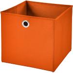 4er Set Faltbox Orange 34 x 34 cm Faltkiste Regalbox Aufbewahrungsbox Stoffbox 