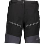 Reduzierte Schwarze Color Blocking CMP Kurze Hosen mit Reißverschluss aus Polyamid für Damen Größe M 