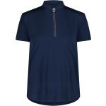 Reduzierte Blaue CMP T-Shirts mit Reißverschluss aus Polyamid für Damen Größe M 