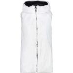 Weiße CMP Kapuzenwesten mit Reißverschluss aus Polyester mit Kapuze für Damen Größe M für den für den Herbst 
